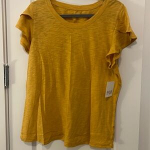 NWT a.n.a Mustard Yellow Short Sleeve Tee